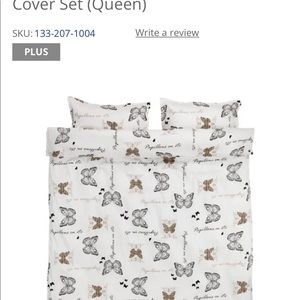 Bufferfly print queen size bedspread